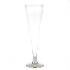 Şampanya Kadehi Metalize Ayaklı 120 ML 210 Adet GÜMÜŞ AYAK